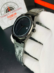 Black Arabic Aura Stainless Steel Watch