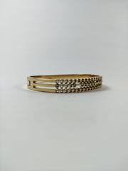 Luxury Gold-Tone Crystal Line Bracelet