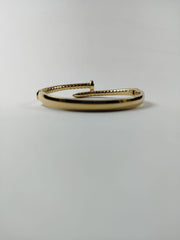 Stylish Nail Design Gold Tone Bracelet