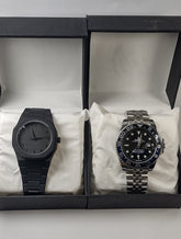 Combo-Deal 12 (Rolex GMT Master II Batman & Black Arabic Aura)