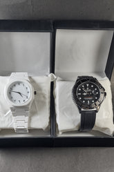 Combo-Deal 2 (Rolex Yacht-Master – Black Edition & White Arabic Aura)