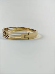 Luxury Gold-Tone Crystal Line Bracelet