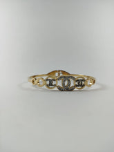 Elegant Dual-Tone Stone Bracelet