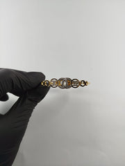 Elegant Dual-Tone Stone Bracelet