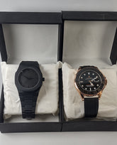 Combo-Deal 10 (Rolex Yacht-Master – Rose-Gold Edition & Black Arabic Aura)