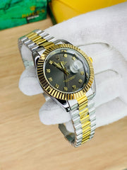 Rolex oyster perpetual two tone with Grey dial and date