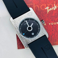 TOMI T-022 Black Dial Silver Case