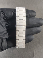 White Arabic Aura Fiber Watch