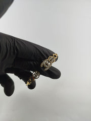 Elegant Dual-Tone Stone Bracelet