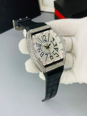 Franck Muller -Inspired Diamond Yachting Watch Black Dial