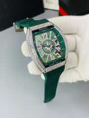 Denvosi-Inspired Diamond Yachting Watch Green Dial